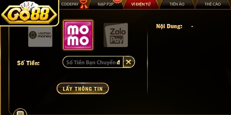 Nạp Rút Tiền go88 3 Giao dịch chuyển vốn