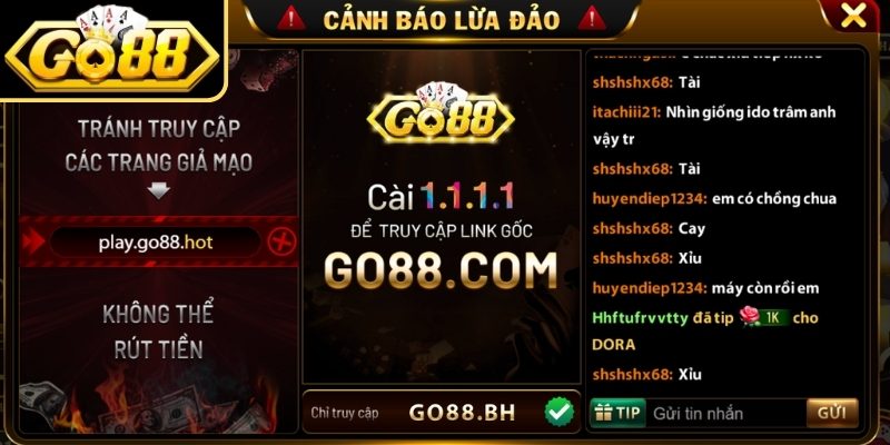 Go88 Bh – Link Go88 Chính Thức, Mới Nhất, Không Bị Chặn 2 Một số lưu ý khi truy cập